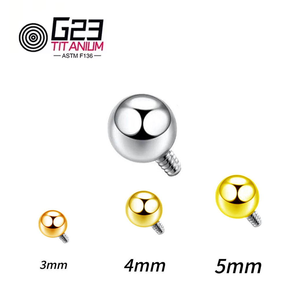 Body Jewelry Replacement Ball - Toptan 10/50 adet Titanyum 14G 16G