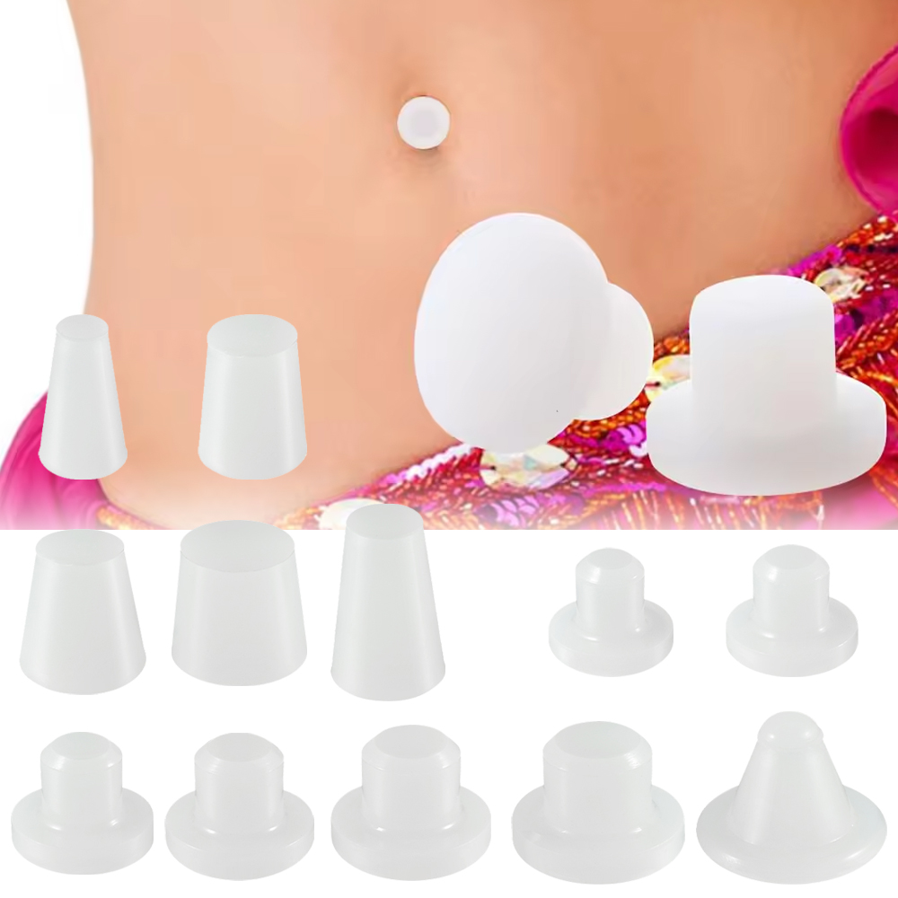 Body Jewelry Repair - 1-50 adet silikon göbek deliği tıkacı
