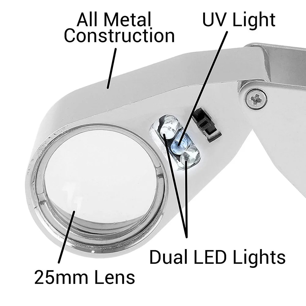 40X Işıklı Kuyumcu Büyüteci, L - Body Jewelry Repair incelemesi ve fiyatı
