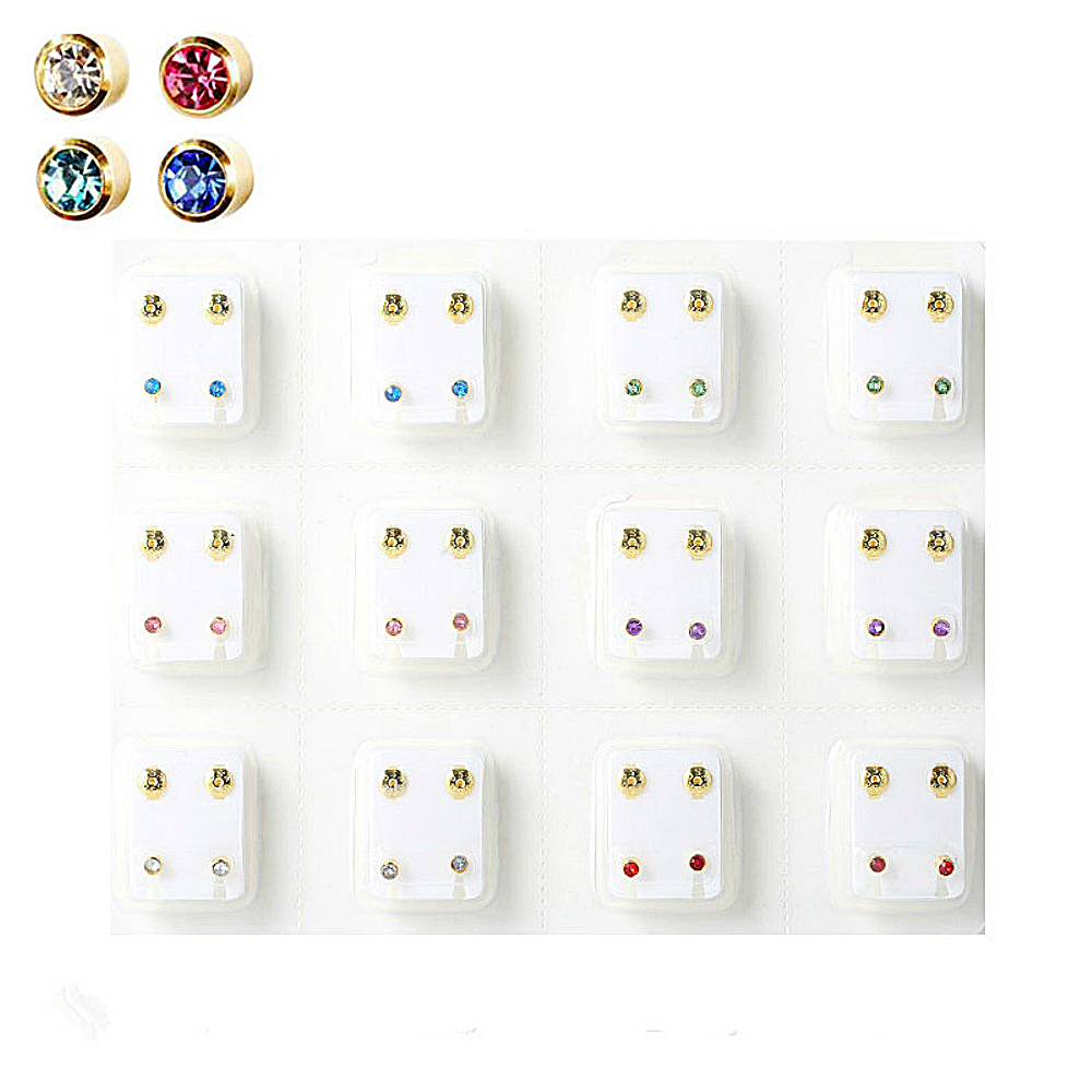 12 Pairs kristal tıbbi küpe Pi - Body Jewelry Surgical Steel incelemesi ve fiyatı