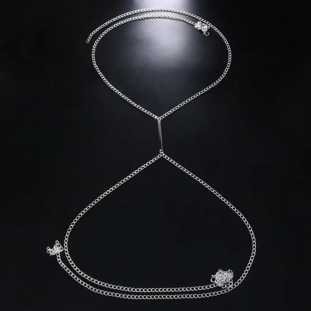 Seksi Metal göğüs zincir demet - Body Jewelry Necklace incelemesi ve fiyatı