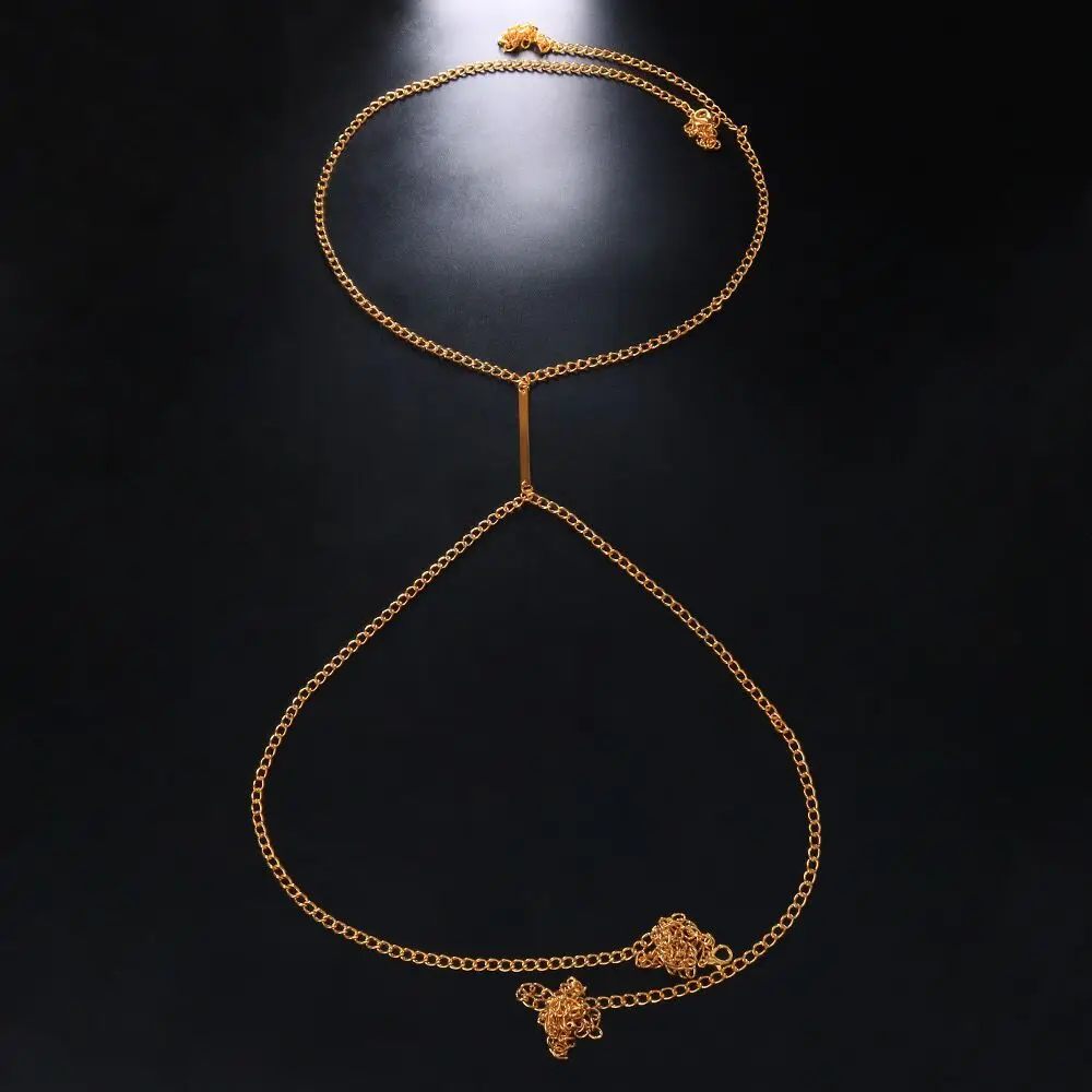 Seksi Metal göğüs zincir demet - Body Jewelry Necklace incelemesi ve fiyatı