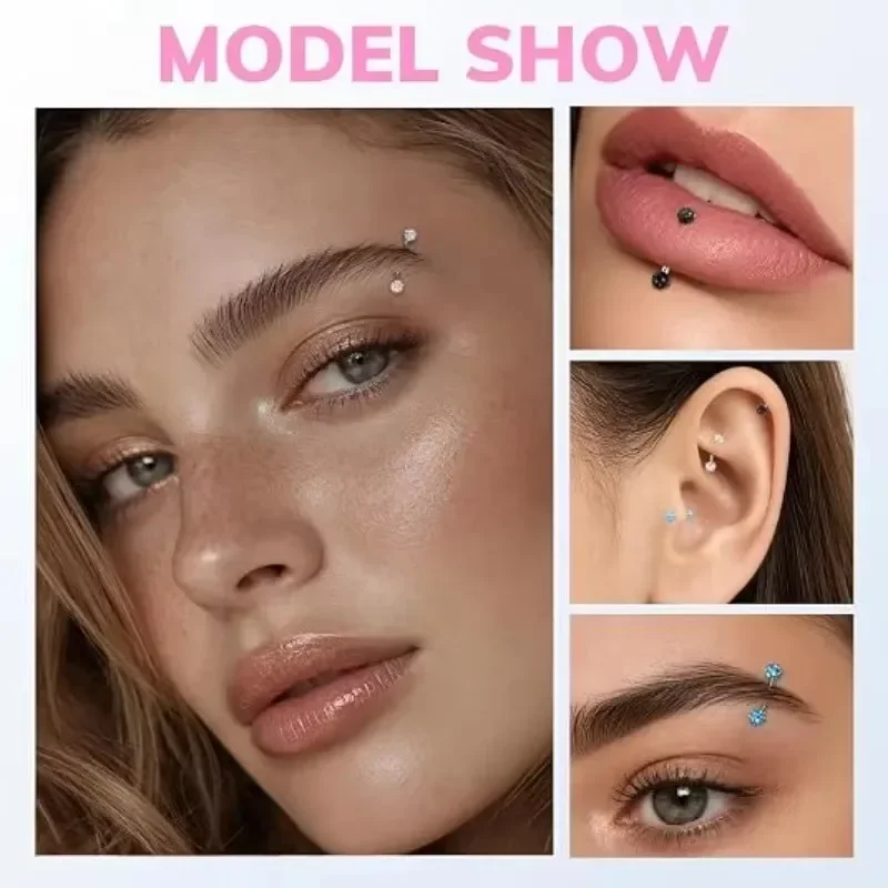6 Çift 16G Piercing Takı Seti: - Body Jewelry Surgical Steel incelemesi ve fiyatı