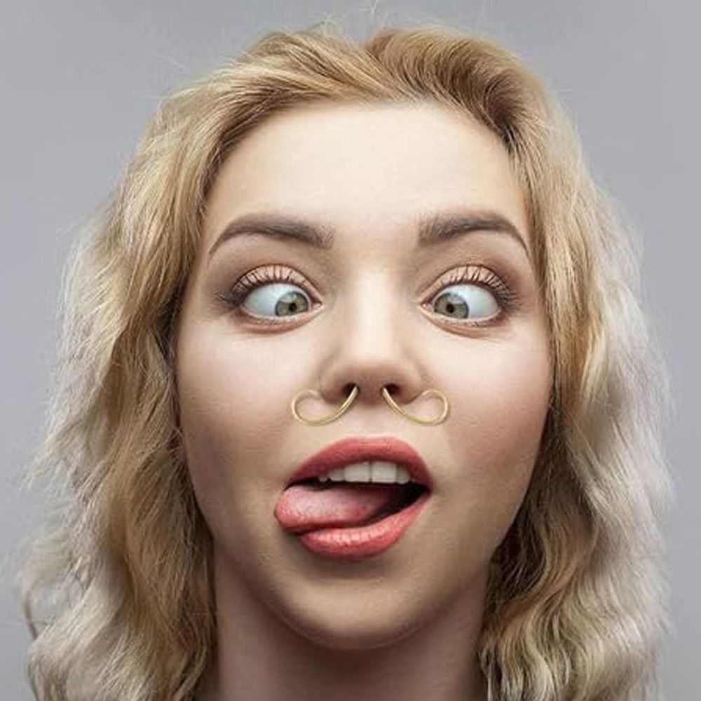 Piercing takı bıyık Septum yüz - Body Jewelry Surgical Steel incelemesi ve fiyatı
