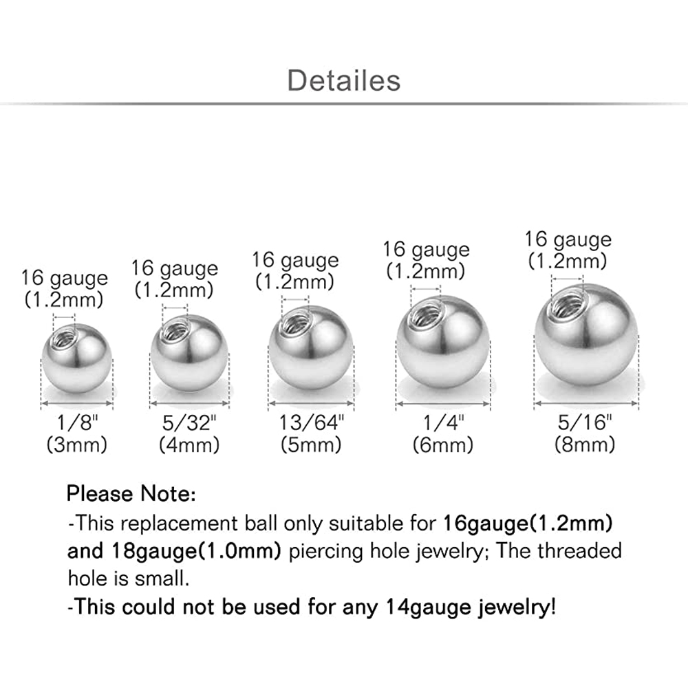 20 adet yedek topları göbek ta - Body Jewelry Surgical Steel incelemesi ve fiyatı