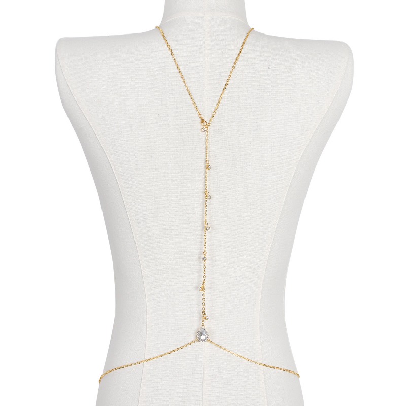 Gelin Backless Rhinestone Su D - Body Jewelry Necklace incelemesi ve fiyatı