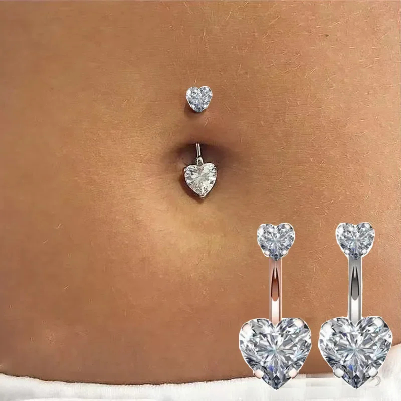 Zirkon Kalp Göbek Piercingleri - Body Jewelry Surgical Steel incelemesi ve fiyatı