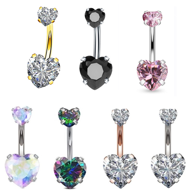 Zirkon Kalp Göbek Piercingleri - Body Jewelry Surgical Steel incelemesi ve fiyatı